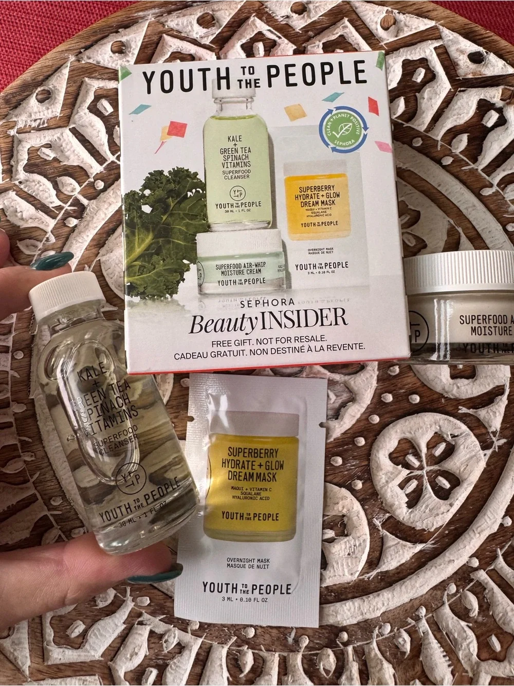 Youth to the People 3-Piece Mini Skincare Set Cleanser Moisturizer Mask NEW